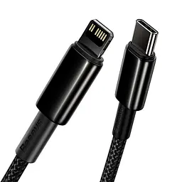 Дата кабель Baseus Tungsten Gold Type-C to Lightning PD 20W (1m) (CATLWJ) Чорний - мініатюра 2