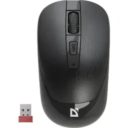 Комп'ютерна мишка Defender Wave MM-995 бездротова 4 кн. до 1600 dpi безшумна чорна (52995)