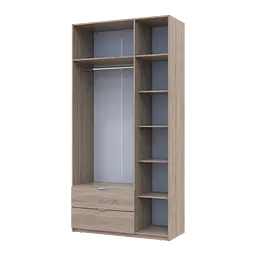 Розпашна Шафа для одягу Doros Лукас Дуб Сонома 3ДСП 120х50х240 (80737799) - мініатюра 4