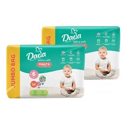 Підгузки Dada Extra Soft 6 XL (15+ кг) 112 шт (2 упаковки по 56 шт) (4820174989514)
