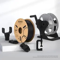 Пластик (Filament) ELEGOO PLA-CF 1кг, 1.75мм, з вуглецевим волокном, чорний - мініатюра 4