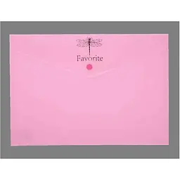Папка-конверт BUROMAX на кнопці FAVOURITE PASTEL А4 рожева BM.3953-10