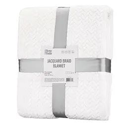 Плед Ardesto Jacquard Braid 160х200 см 100% поліестер айворі pbe0050497 - мініатюра 2