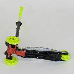 Самокат дитячий Best Scooter 59х17х26 см Салатово-чорний 000231510 - мініатюра 2