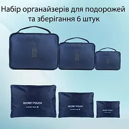 Набір органайзерів для подорожей LoveYouHome 6 шт. синій (61028) - мініатюра 5