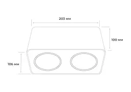 Точковий світильник MJ-Light CUBE 2 WH 12007 - мініатюра 3