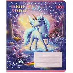 Упаковка зошитів ZiBi Kids Line Unicorn 12 аркушів в лінію 25 шт. (ZB25.1752L) - мініатюра 2