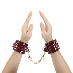 Наручники Liebe Seele Wine Red wirst Cuffs - мініатюра 9