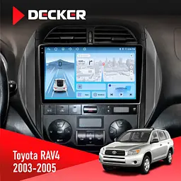 Штатная магнитола Toyota RAV4 2003-2005 Decker D9-010 6x128, DSP, 4G, 2K Decker (НФ-00009100)