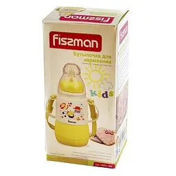 Пляшечка для годування Fissman з ручками 150 мл жовта (7953) - мініатюра 2