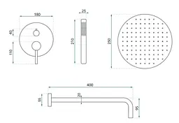 Душова система прихованого монтажу Rea Foss Clif + BOX black REA-P5968 - мініатюра 6