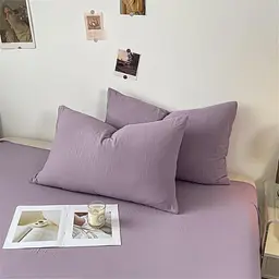 Постільна білизна двоспальне Dushka Home Полікотон 21202 180х215 см лілова - мініатюра 3