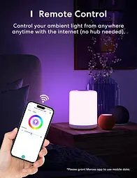 Нічник meross Smart LED Night Light, Smart Bed Light, сумісний з Apple HomeKit [Клас енергії G] - мініатюра 4