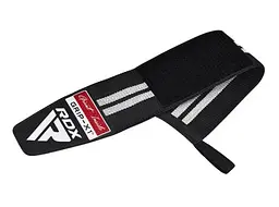 Бинти для зап'ясть (кистьові бинти) RDX GYM WRIST WRAP R11 BLACK/WHITE (WAH-WR11BW) - мініатюра 3