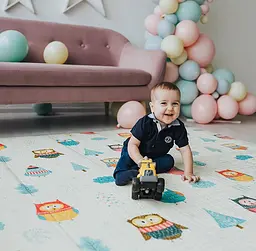 Дитячий двосторонній складаний килимок Poppet Морський сезон і Зимові сови, 200x180 см (PP007-200) - мініатюра 4