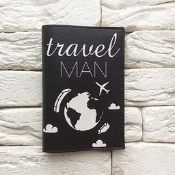 Обкладинка на паспорт Travel man 7 (чорний) - мініатюра 2