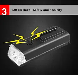 Велосипедний ліхтар та велодзвінок HJ-062 датчик світла + виносна кнопка + microUSB + 4 режими / 3 режими - мініатюра 8