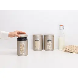 Набір ємностей Brabantia Window Canister для зберігання продуктів, 3 шт., золотий (304842) - мініатюра 2