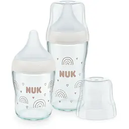 Пляшечка для годування Nuk Perfect Match з індикатором температури, з соскою з силікону з отвором S 120 мл веселка (3954140) - мініатюра 3