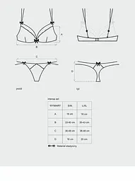 Комплект мереживної білизни Obsessive Intensa S/M чорний - мініатюра 6