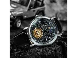 Чоловічий наручний годинник 8271 Silver-Black Winner acs0029762 - мініатюра 3