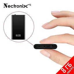 Міні диктофон з активацією голосом Nectronix R12, 8 Гб, акумулятор на 18 годин запису (100782) - мініатюра 2