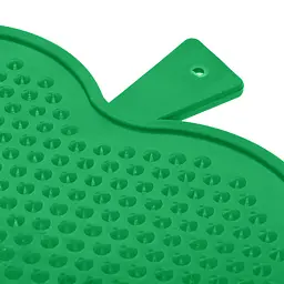 Дошка обробна пластикова для нарізки м'яса, риби, овочів та фруктів у формі яблука (220х210 мм), Kitchette Зелений 83892 - мініатюра 8
