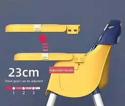 Стілець для годування + крісло Стілець-Трансформер 2в1 Жовто-Синій - мініатюра 6