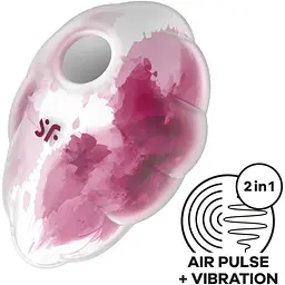 Вакуумний стимулятор з вібрацією Satisfyer Cloud Dancer Red - мініатюра 2