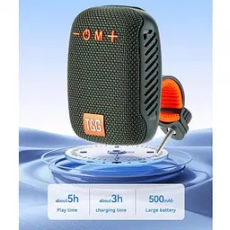 Портативна Bluetooth колонка TG392, 5W, з велокріпленням, FM-радіо, водонепроникна, темно-зелена - мініатюра 2