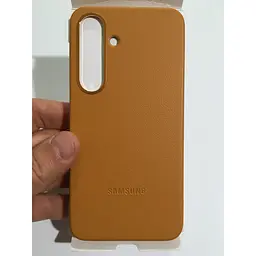 Оригінальний протиударний шкіряний чохол Kindsuit Case для Samsung Galaxy S25 (6.2") Camel EF-VS931PFEGWW - мініатюра 3