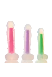 Неоновий фалоімітатор DreamToys Radiant 19 см синій - мініатюра 8