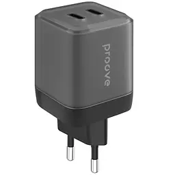 Зарядний адаптер - блок Proove Pure GaN Max 67W (Type-C + Type-C) WCPU67022201 чорний - мініатюра 2