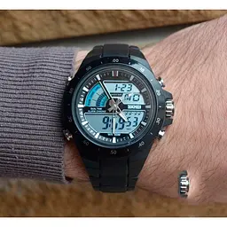 Чоловічий годинник Skmei 1016 Shark Black - мініатюра 3
