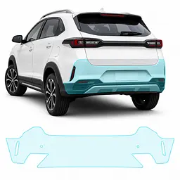 Антигравійна захисна бронеплівка за лекалами для Chery Tiggo 2 Pro I 2022- задній бампер
