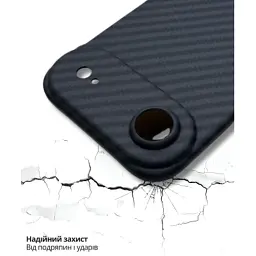 Чохол до мобільного телефона BeCover FIBRA Carbonite MagSafe Apple iPhone 17 Air Black (715407) - миниатюра 4