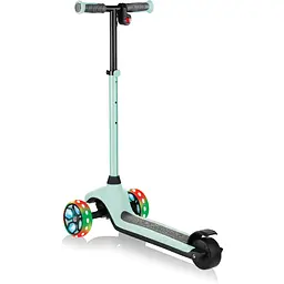 Електросамокат Globber E-Motion 4 колеса з підсвіткою, 50 кг, 3 колеса, пастельно-м'ятний - мініатюра 2