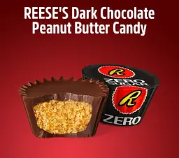 Шоколадні цукерки Reese's Peanut Butter Cups Dark Chocolate Zero Sugar 144г - мініатюра 3