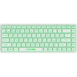 Клавіатура OfficePro бездротова біла (SK790W) - мініатюра 8