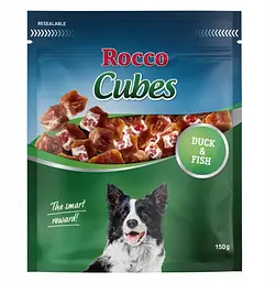 Ласощі для собак Rocco Cubes кубики з качкою та рибою 150 г 006836 ЦІНА ЗА 1 КГ - мініатюра 2
