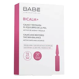 Ампули-концентрат Babe Laboratorios Bicalm + Babe з антикуперозною дією та для зняття подразнення на шкірі, 2 x 2 мл (8436571630384)