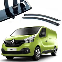 Дефлектори вікон вітровики HIC для Renault Trafic / Opel Vivaro 2014- на скотчі (REN34)