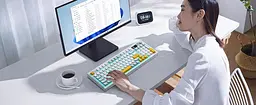 Клавіатура Onikuma ігрова мембранна G-80D бездротова з LED дисплеєм та RGB підсвіткою для ПК і ноутбука білий - мініатюра 10