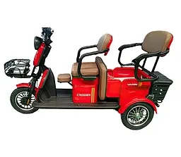 Електроскутер Триколісний 4-місний Crosser TR-4 VAGON (1000W, 72V,24Ah) Червоний - мініатюра 3