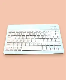 Бездротова клавіатура VHG QS-1010 Wireless Keyboard, White-Pink - мініатюра 2