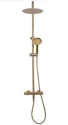 Душовя система Rea Lungo з термостатом та виливом brushed gold REA-P6604, Золотий - мініатюра 3