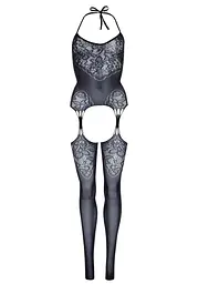 Leg Avenue Jacquard net bodystocking OS Black One size - мініатюра 6