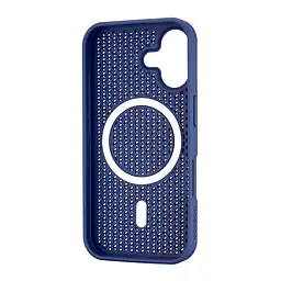 Чохол Silicone Cooling Сase with MagSafe iPhone 16 Dark Blue - мініатюра 3