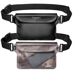 Комплект сумок поясних Spigen A620 Universal водонепроникних 2 шт. чорна/прозора [84028] - мініатюра 2