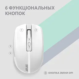 Мишка 2E MF270 Silent Rechargeable Wireless White (2E-MF270WWH) - мініатюра 6